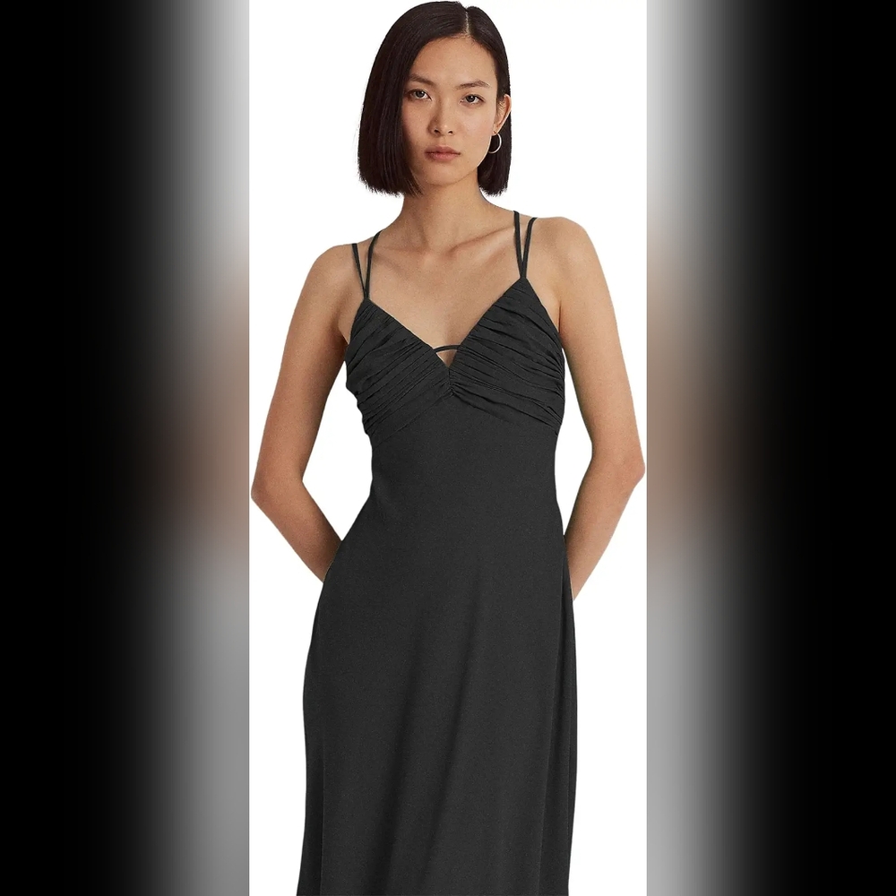 Lauren Ralph Lauren Double Strap V-Neck A-Line Dress size 10